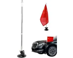 Telescopische vlaggenmast voor auto, vrachtwagen en boot met zuignap