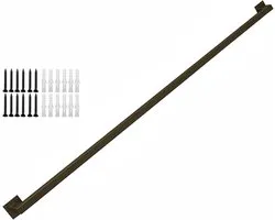 Wrought Iron Outdoor Grab Rail for Stair, Black Square Handrail with Bracket Wall Mount Staircases Railing Banister Safety Hand Rail Support Bar (Size : 40cm)
