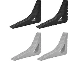 4 Pieces Window Stopper Door Wedge Door Stopper Floor Rubber Door Stopper Non-Slip Scratch-Resistant Door Handle - ShopVlot