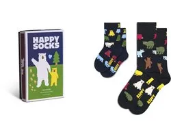 Happy Socks - Mini & Me 2-Pack Bear Socks Gift Set - Unisex - Sokken 41-46 + 0-12M