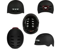 Fietshelm met verlichting: De 2 in 1 bundel van Zenxstore met een profesional bike front light en Warning light helmet