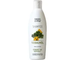 Shampooing à l'huile de teebaum Swiss ‑o‑Par | 1x 250 ml - Contre les pellicules et les Cheveux gras, apaise le cuir chevelu - Sans silicone et végétalien