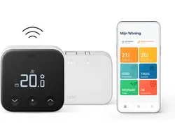 tado° Draadloze Slimme Thermostaat X - Starterskit - Smart Thermostaat - werkt met Google Home, Alexa & Apple Homekit - Zwart/Wit