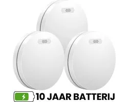 Aroha Safety Pro Rookmelder - 10 jaar batterij & sensor - Extra dun design rookmelder, brandmelder - Multipack 3 set
