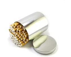 QJIAXING Cigarette Case Large Capacity Cylindrical Metal Men Portable Waterproof Cigarettes Box 50 Sticks Raw Smoke - ShopVlot