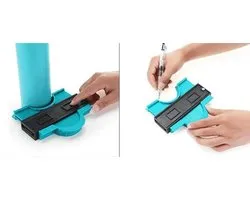 *** Aide au marquage précis avec jauge de profil de verrouillage - Plinthes de mesure des plinthes - Gabarit de profil - Multifonctionnel - Scanner de profil - Pied à coulisse - Aide - Parquet stratifié - Aide au marquage - 12 CM - de Heble® ***