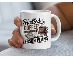 Fueled by Coffee Mug, Teacher Gift, Lesson Plans, Funny Coffee Mug, Teacher Appreciation Gift, Teacher Thank You Gift
