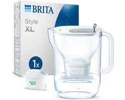 BRITA waterfilterkan Style XL grey (3,6L) incl. 1x MAXTRA PRO All-in-1 filter die PFAS*, chloor en kalkaanslag vermindert - designkan met XL volume, slimme LED-vervangingsindicator & handig vuldeksel