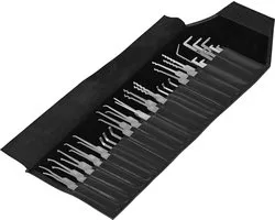 Professionele Dietrich Set - 40 tools voor lockpicking en sloten kraken - Inclusief spanner - Gemaakt in Duitsland