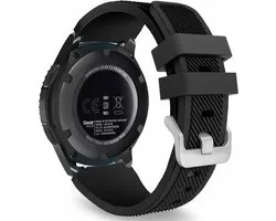 Bracelet Strap-it® Smartwatch 20 mm - bracelet en silicone adapté pour Samsung Galaxy Watch 42 mm / Active / Active2 / Galaxy Watch 3 41 mm - Garmin Vivoactive 3 / Venu - SQ - Amazfit GTS / GTS 2 / Bip - noir