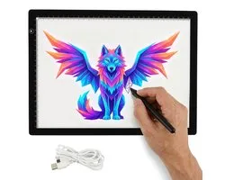 Crafts & Co A4 Rechargeable Lightpad - Idéal pour le traçage de dessin et la Peinture de diamants - Lightbox moderne
