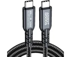 Câble USB-C Thunderbolt 4 AdroitGoods - Câble de données 40Gbps, câble de charge PD3.1 240W 48V/5A - 8K HDR - 0,2m