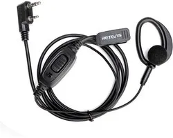 D-Shaped Walkie Talkie Earpieces met 2-Pin Aansluiting voor RT24 RT15 UV-5R en BF-888S Radio's - Ideaal voor Communicatie en Geluidskwaliteit (1 Stuk)