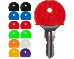Your Day Mate Key hooks for key heads, two shapes, for round and square key heads up to 25 mm wide, key caps for attachment, key labeling, Black
