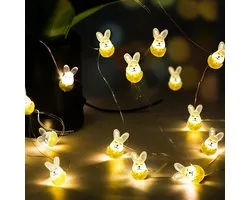 Sander Shop Hazen Lichtsnoer 220 cm, lichtsnoer de Pâques, éclairage led Bunny de Pâques, décoration de Pâques, chaîne lumineuse, éclairage led de Pâques, décoration de Pâques pour intérieur