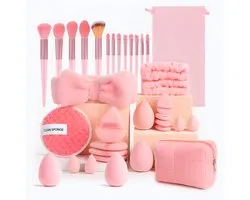 Make-Up Set - Make-Up Kwasten - Beautyblenders - Make-Up Accessoir Pakket - Beauty Blender - Make-Up Accessoires - Powder Puff Triangle - Christmas Gift for Women - Sinterklaas Gift - Cosmetics