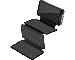 HEKO Solar® Swung 2 - Solar Powerbank - 30000mAh - Ingebouwde USB-C/Micro/Lightning Kabels - Draadloze Oplader - Noodpakket, Noodstroom, Kamperen en Outdoor