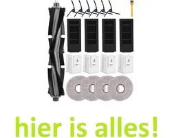 GROOT KIT met onderdelen compatibel met Ecovacs Deebot X2 Omni Pro - mop dweilen filters borstels zakken - Hoogwaardige vervanging voor: Deebot X2 - X2 Omni - X2 Pro - DEX86 - 20 onderdelen - hier is alles!