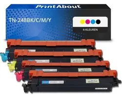 PrintAbout de la marque privée Toner TN-248BK/C/M/Y Multipack 4 couleurs adapté à Brother