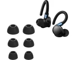 kwmobile Lot de 6 embouts de rechange en silicone pour écouteurs intra-auriculaires Anker Soundcore Sport X20 Noir 3 tailles