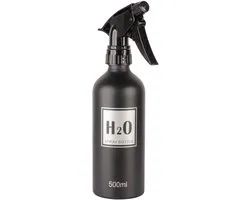 DKS Pro H2O Waterspuit Zwart 500ml - Professionele Kappers Sprayfles en Haarverstuiver voor Salon en Barber