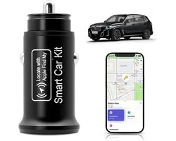 Car Zoom Transmitter, MFi Certified, 2-in-1 Fast Charger, 20 W, GPS Transmitter, Car, Compatible with Apple "Find My" - ShopVlot