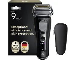 Braun Series 9 PRO+, Rasoir Électrique, Technologie Pro SensoAdapt, 60 Min, 9600S, Noir
