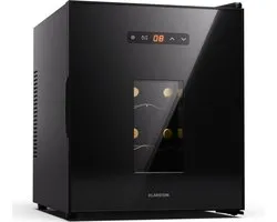 Klarstein Silent Vino 16 Uno Cave à vin - Cave à vin climatisée - 45 litres - 16 Bouteilles - Zwart