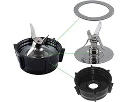 Poweka Replacement Parts for Oster Osterizer Blender Blade 4 Tips 4961 with Bottom Cap Blade Base and Sealing Pack - ShopVlot