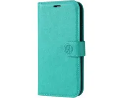 Hoesje Geschikt voor Apple iPhone 16 Pro Max/Wallet case /iphone 16 pro max hoesje/iphone 16 pro max case/ book case Portemonnee kaarthouder/ magneetflipje/ kleur Turquoise