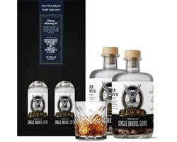 Deer Jimmy's Make Your Own Whisky - Duo Set - Scotch Whisky Speyside fût & Islay Cask - Faites mûrir votre eigen boisson avec des copeaux de bois provenant d'un fût de whisky usagé