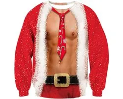 Grappige Kersttrui met 3D-Print - Ugly Christmas Sweater Pullover voor Heren en Dames (S-XXL)