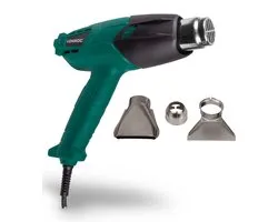 VONROC Heteluchtpistool – Verfafbrander – 2000W – 2 temperatuurstanden – Incl. Accessoires & tas