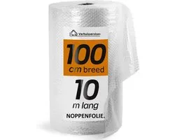 Noppenfolie L - 100cm x 10m - Bubble Wrap Rol - Bubbeltjes plastic - Extra sterk - Bescherm uw spullen - Voor inpakken en verhuizen - Bubbeltjesplastic