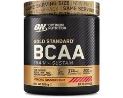 Optimum Nutrition Gold Standard BCAA - Peach & Passion Fruit - Aminozuren - Train & Sustain - 266 gram (28 doseringen)