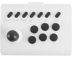 Switch Game Controller, PC Arcade Game Stick Controller voor Switch PS 4/3 Ultimate PC/Android/IOS mobiele telefoon, wit en zwart