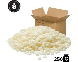 ZoeZo Design - Cire d'abeille - Wit - Granules de cire d'abeille - 250 grammes - 100 % Zuiver - Bougies en cire d'abeille - Faire des bougies - Fabrication d'enveloppements de cire d'abeille - Fabrication de baume à lèvres - Cire d'abeille purifiante