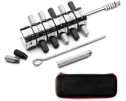 Lockpick set Premium Tibbe Lockpicking Tool 6 cilinder autoslot gereedschap - lederen tas (D) Lockpick set