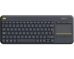 Logitech K400 Plus - Draadloos Toetsenbord - Geïntegreerd Touchpad - AZERTY FR - Zwart