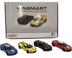 Chevrolet Corvette C8 Livery Edition Pull-back motor verkrijgbaar in 4 kleuren verkoop per stuk 1:36 Kinsmart