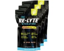 Re-Lyte | Electrolyte Drink Mix | Watermelon Lime 30 Stick Packs | 3 stuks | 3 x 189g