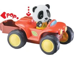 Klorofil De Quad Speelset - Speelauto - Interactief kinderspeelgoed - Met figuur uit de Panda familie - Speelgoed vanaf 18 maanden - 2-Delig