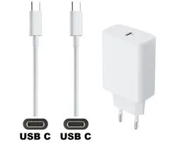 OneOne 45W super snellader. Oplader met sterke 1,5m USB C naar C kabel. PD lader adapter past op Motorola Moto G24 Power, Moto G34, Moto G35, Moto G54, Moto G55, Moto G64, Moto G75, Moto G84, Moto G85, Moto S50, S50 Neo