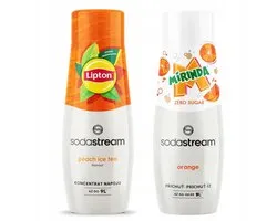 Sodastream - Lipton Ice Tea Perzik & Mirinda - Limonadesiropen - Dubbel Pakket - Zero Suiker - Fris en Smakelijk