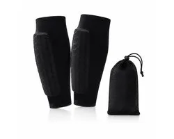 Scheenbeschermers Voetbal - Ingebouwde Scheenbeschermer - Ademend - Shin Pads - Schokbestendig - M - Zwart