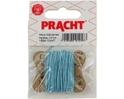 pracht creatives hobby gmbh 1694-10447 micromacramé, gewaxt polyester garen 1 mm in de kleur lichtblauw, spoel van ca. 10 m, ideaal voor knutselprojecten, voor het maken van sieraden en decoratie, x