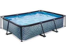 Piscine EXIT Stone 300x200x65cm avec pompe filtrante - grise