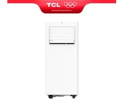 TCL P09F4CW1 - Climatiseur mobile - Mode 3-en-1 AC-refroidissement / ventilateur / déshumidificateur, Refroidissement seul, Télécommande, Kit pour fenêtre coulissante inclus, Classe énergétique A