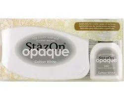Tsukineko Stazon Inkt White Cotton - Sneldrogende inkt voor niet-absorberende oppervlakken