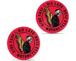 2 x Car Stickers Vinyl Decals for Car, Motorcycle, Bicycle, Helmet, Window, Tuning, Ride Fast Motorcycle Club - ShopVlot